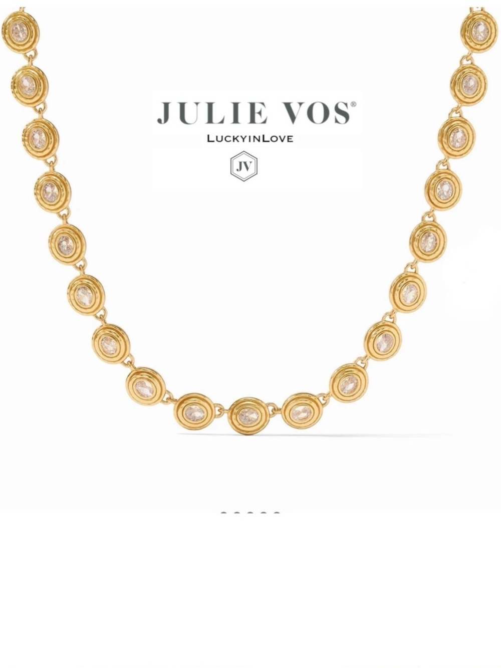 JULIE VOS Tudor Tennis Necklace Cubic Zirconia